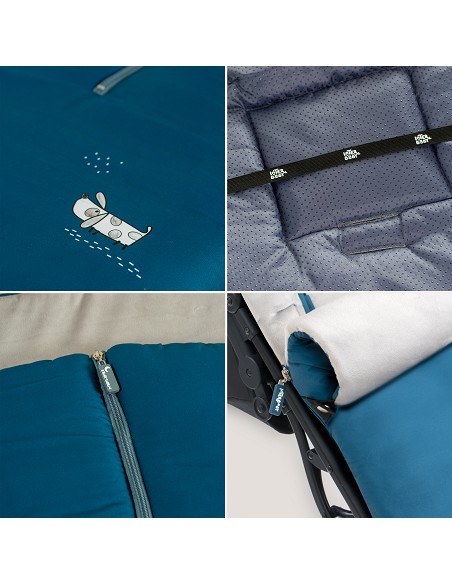 Saco Carro Universal Mod Perritos Azul