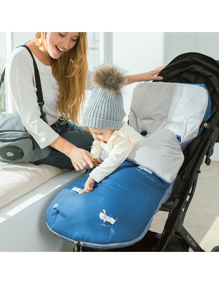 Saco Carro Universal Mod Perritos Azul