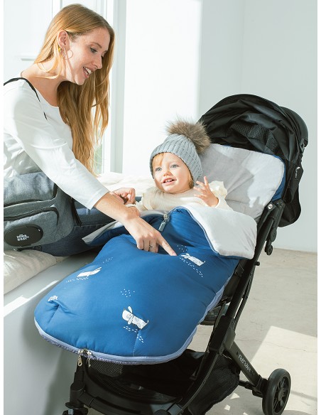 Saco Carro Universal Mod Perritos Azul