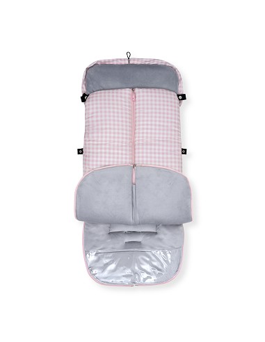 Saco Carro Universal Estampado Vichy Rosa