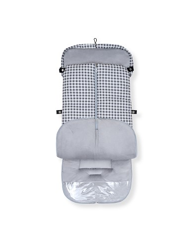 Saco Carro Universal Estampado Vichy Gris