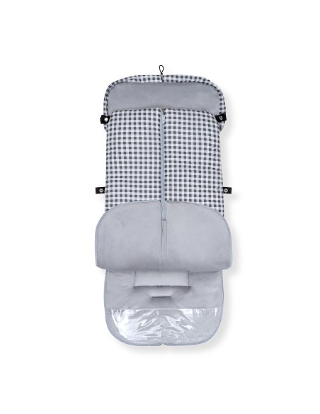 Saco Carro Universal Estampado Vichy Gris