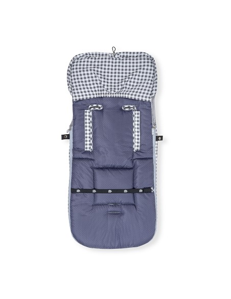 Saco Carro Universal Estampado Vichy Gris