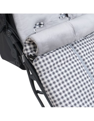 Saco Carro Universal Estampado Vichy Gris