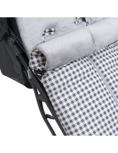 Saco Carro Universal Estampado Vichy Gris
