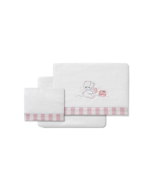 Triptico Coche Coralina Mod Honey Bear Bco/Rosa