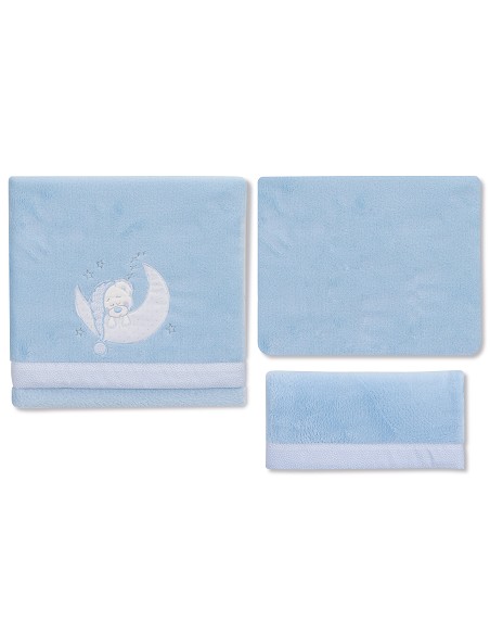 Juego 3 Pcs Coche Coralina Mod Bear Sleeping Azul