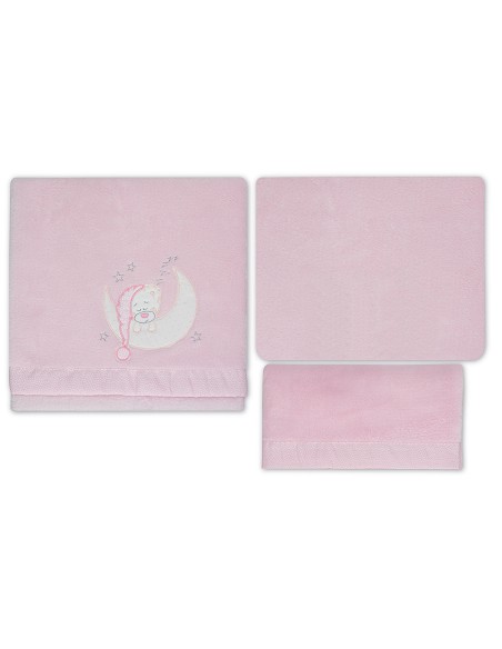 Juego 3 Pcs Coche Coralina Mod Bear Sleeping Rosa